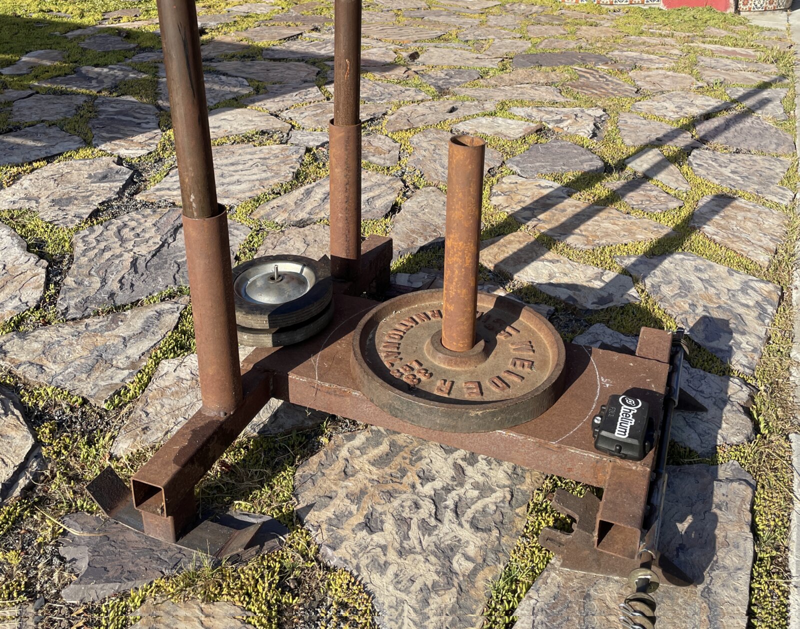 Tracker mounted on sled, post-delivery.