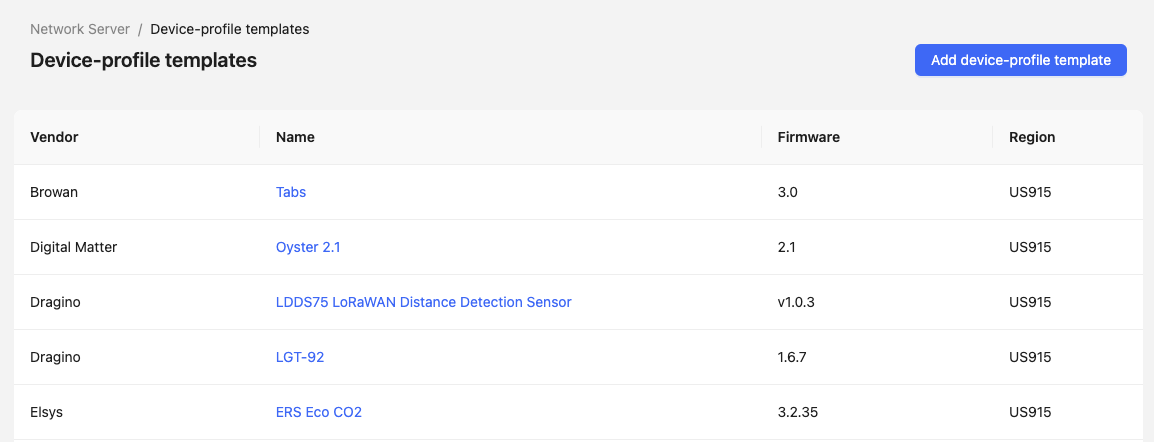 Device profile template for Oyster 2.1 asset tracker in MeteoScientific Console