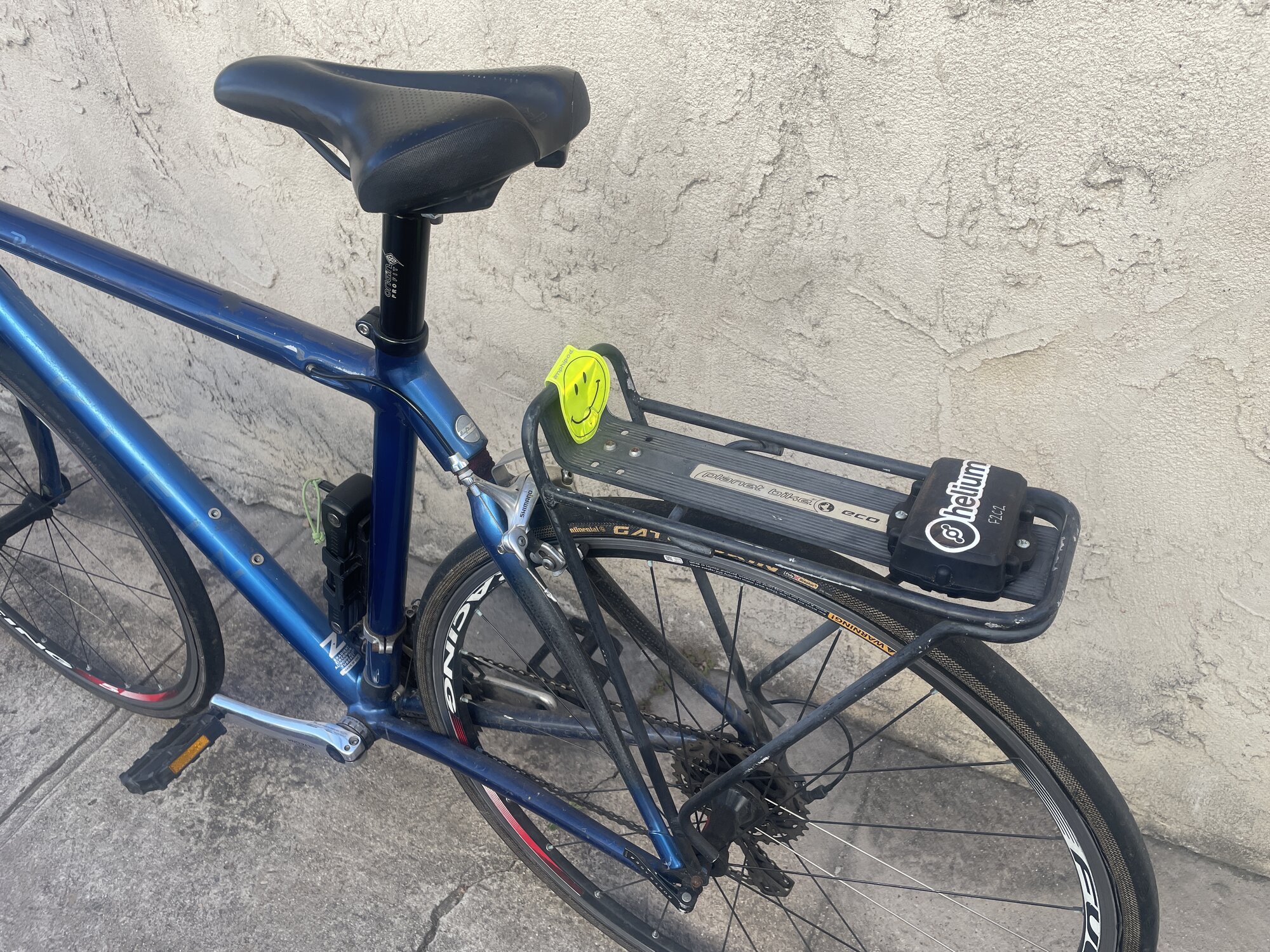 Oyster 2.1 asset tracker mounted on bicycle frame for location tracking